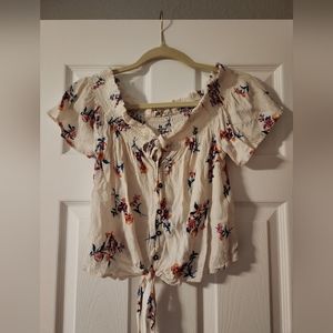 Floral off shoulder blouse